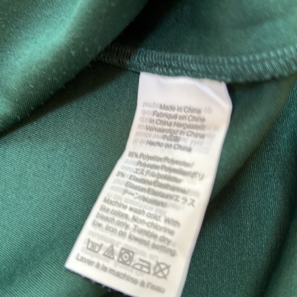 Texture and thread by MADEWELL Size S green cross over side tie dress - Picture 12 of 13